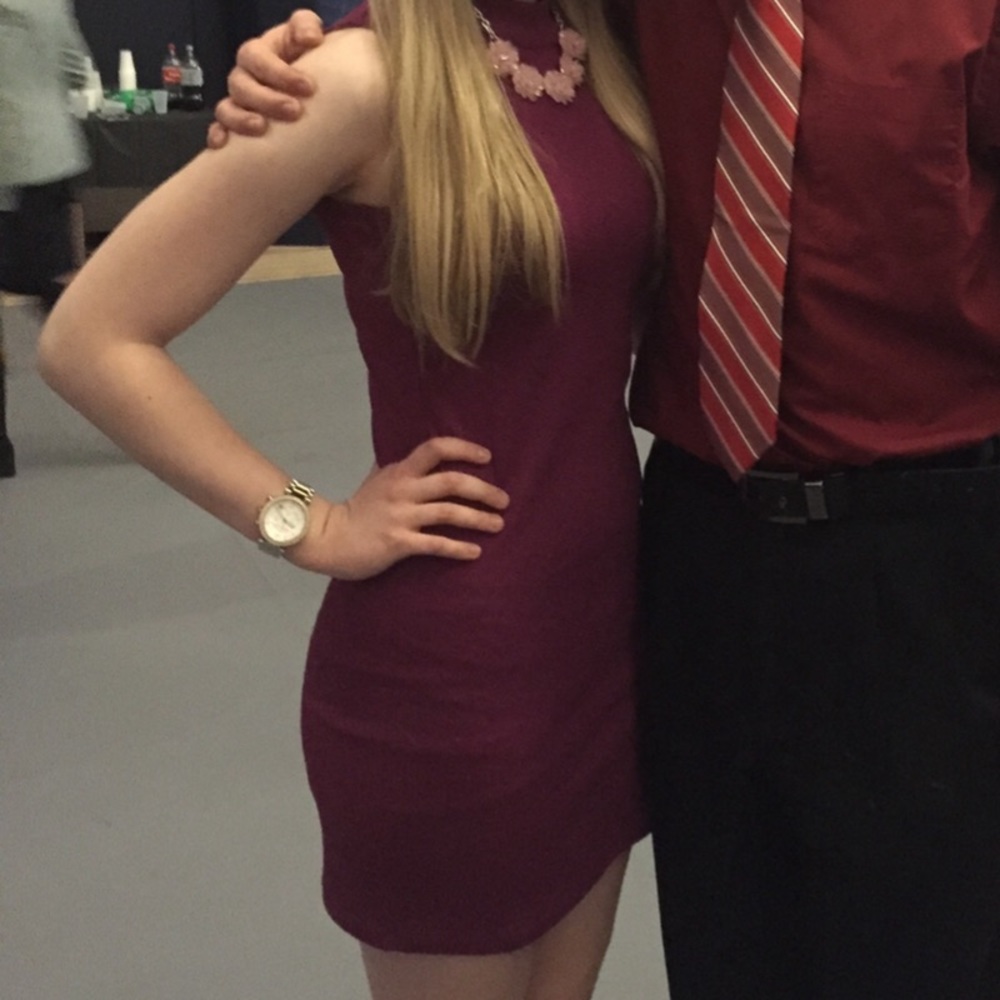 Forever 21 Bodycon Raspberry Dress - Picture 3 of 4